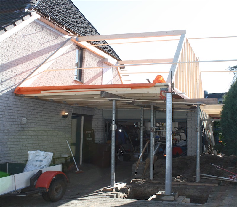 Carport met opbouw